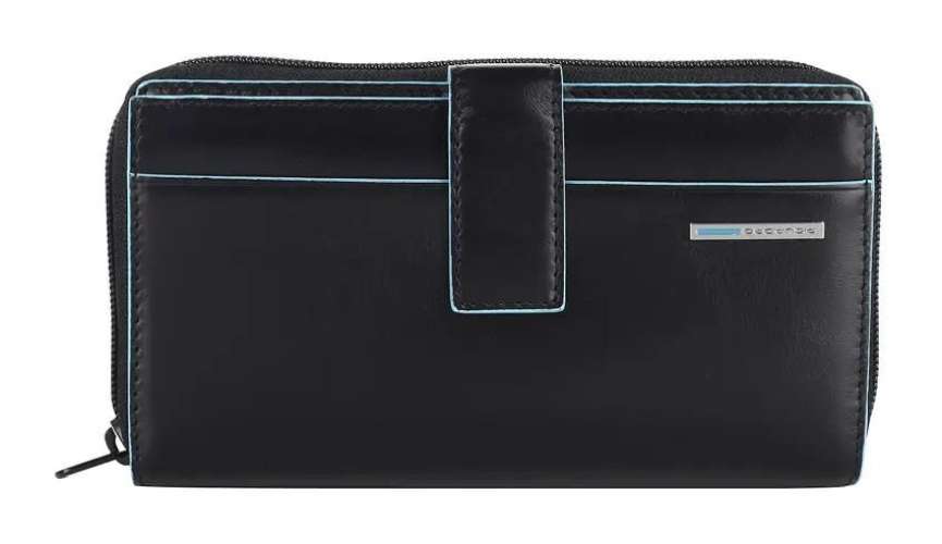 Кошелек женский Piquadro Blue Square, кожа натуральная, черный  [pd1354b2r/n]